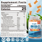 Vegan Omega-3 Gummies with Algae EPA DHA & Vitamin D3 K2

