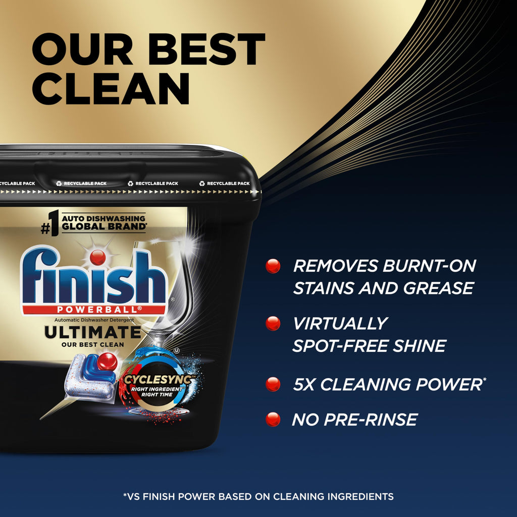 Finish Ultimate Dishwasher Pods with CycleSync Technology

