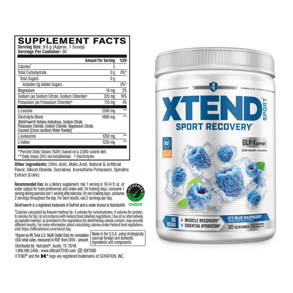 XTEND BCAA Powder for Recovery & Hydration | Sugar-Free

