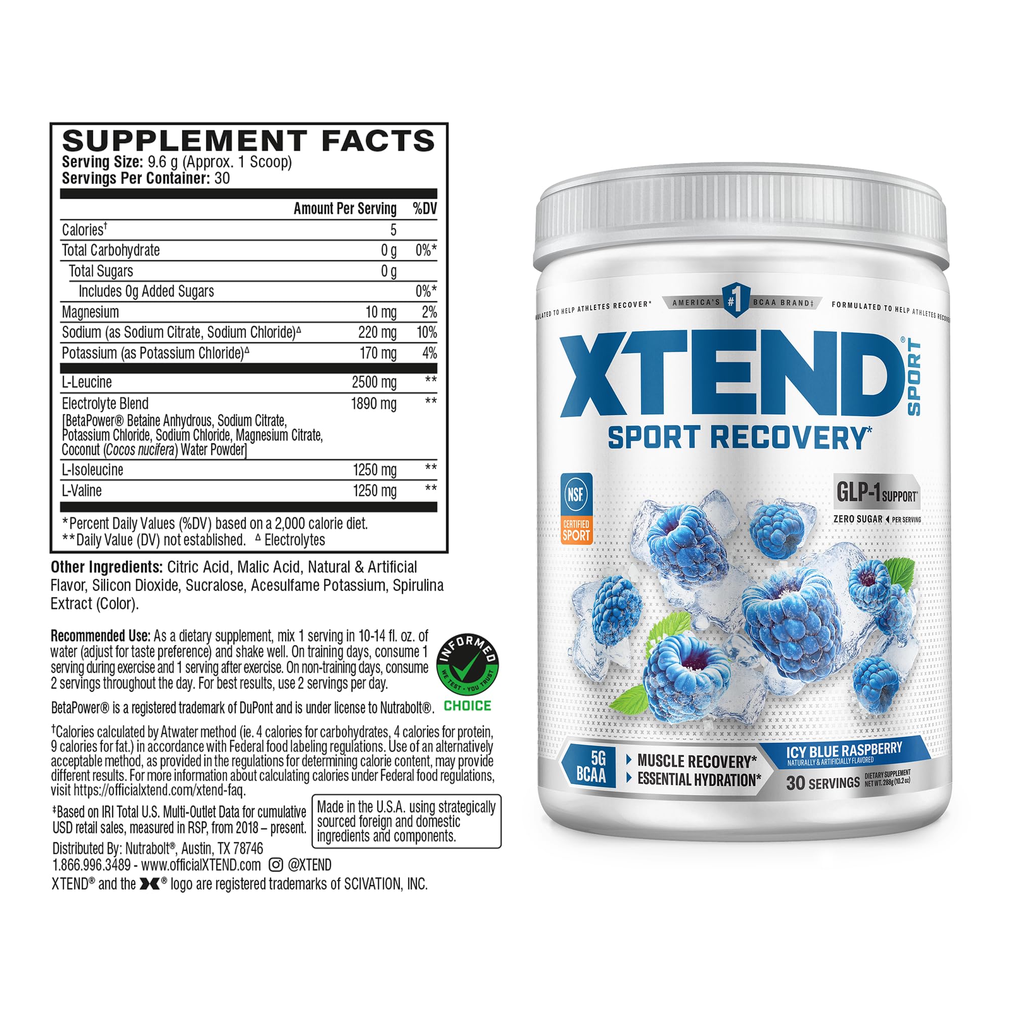 XTEND BCAA Powder for Recovery & Hydration | Sugar-Free

