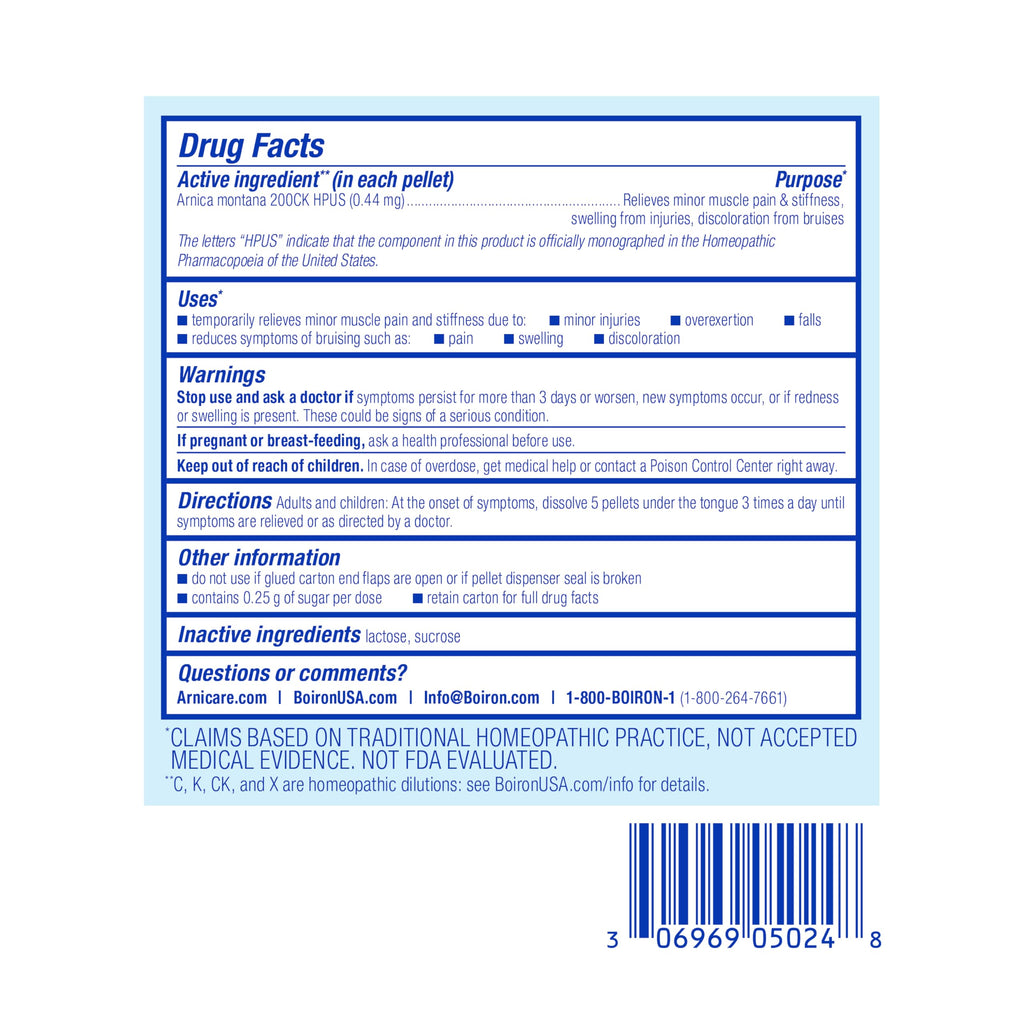 Boiron Arnica Montana Homeopathic Pain Relief

