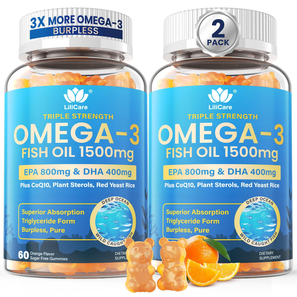Omega-3 Fish Oil Gummies Triple-Strength EPA & DHA

