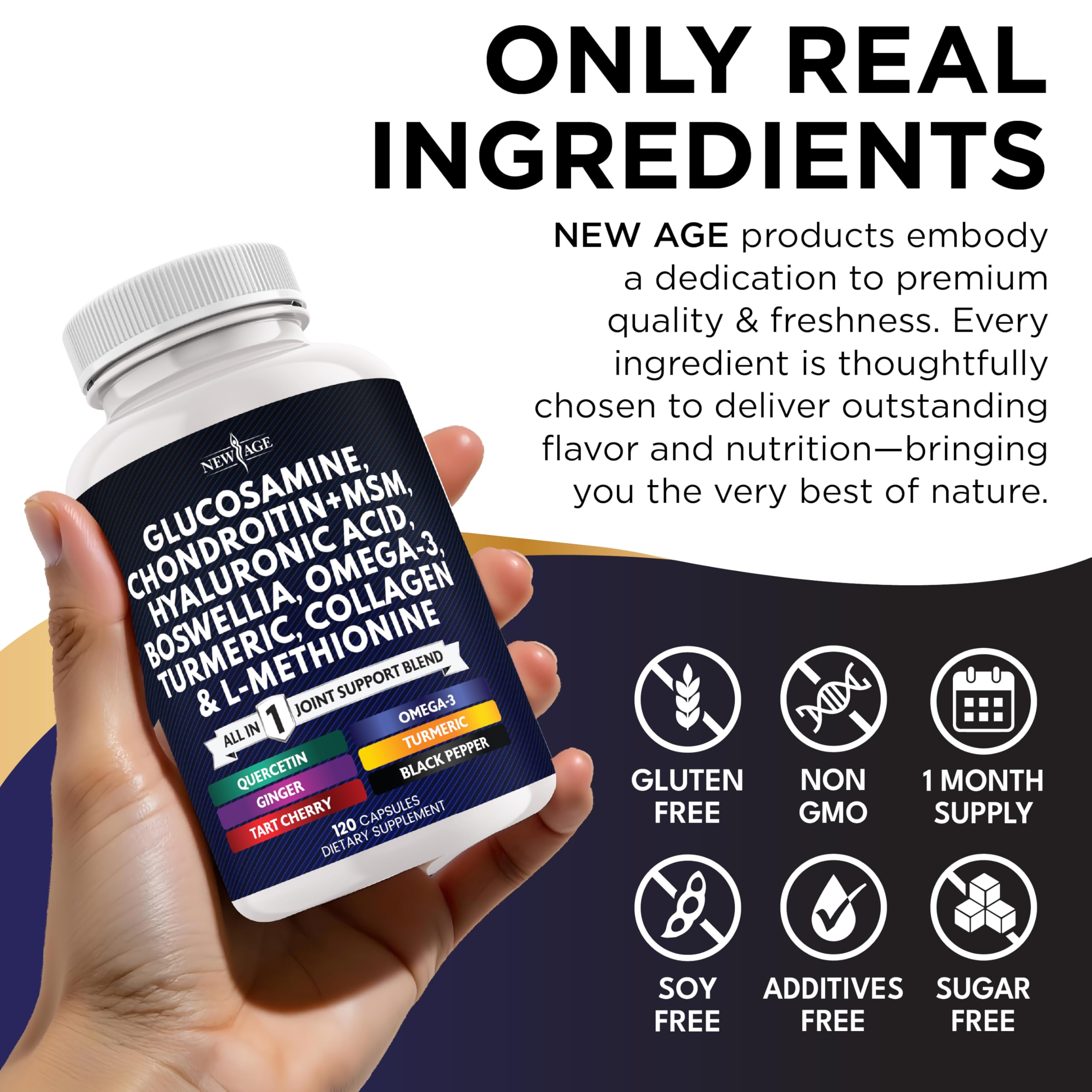 New Age Glucosamine Chondroitin MSM Curcumin Omega-3

