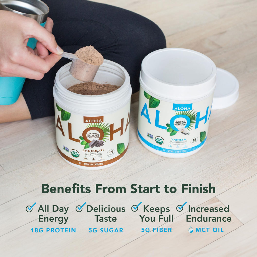 ALOHA Organic Plant Based Protein Powder - Vegan, Non-GMO

