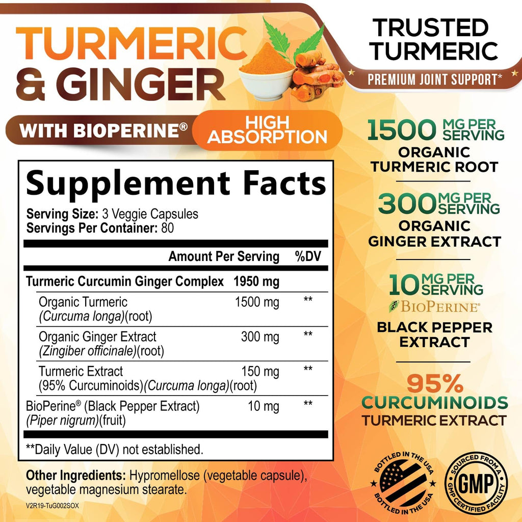 Turmeric Curcumin Supplement with Ginger & BioPerine

