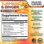 Turmeric Curcumin Supplement with Ginger & BioPerine

