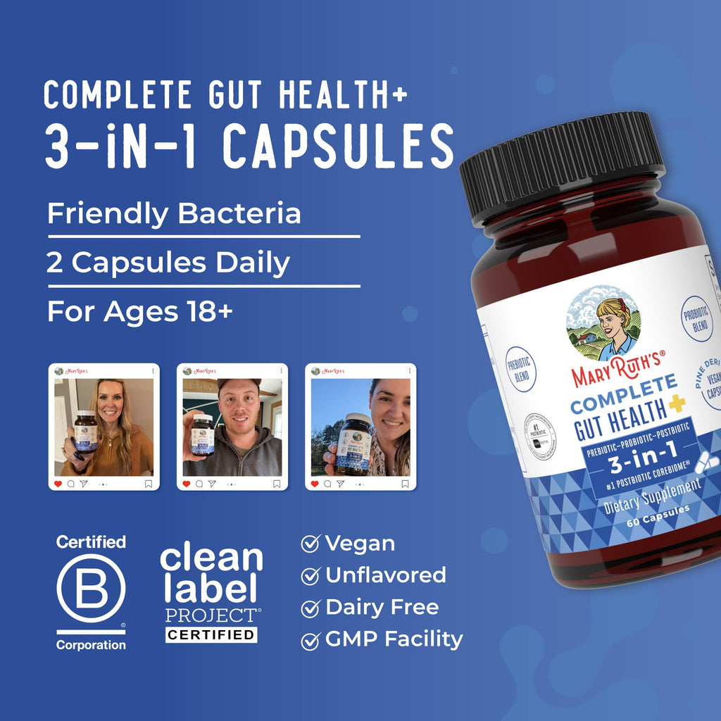 MaryRuth's Probiotic Capsules for Gut Health - Vegan

