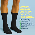 Doctor's Choice Diabetic Socks - Seamless Toe & Non-Binding Top

