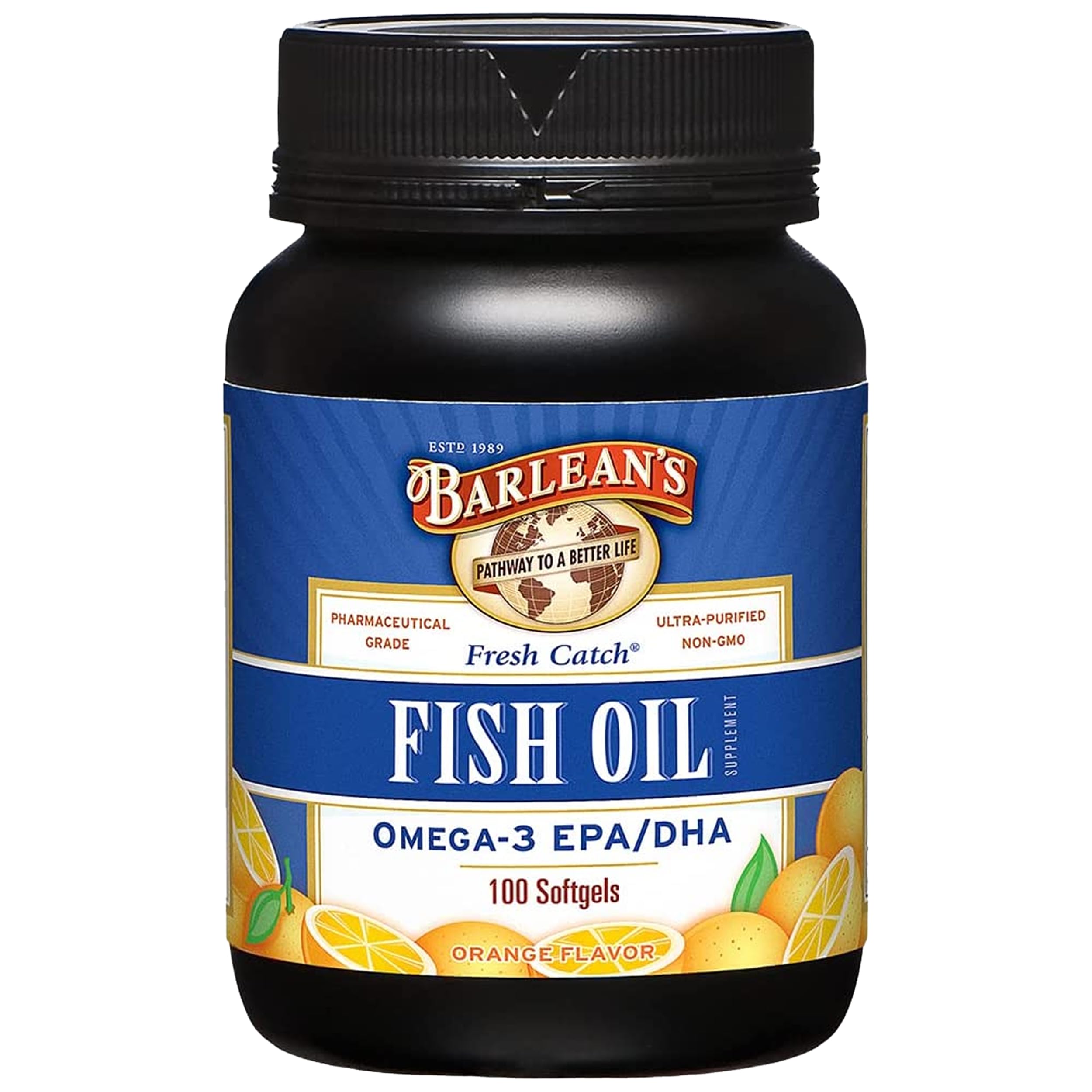 Barlean's Omega-3 Fish Oil Softgels 600mg EPA DHA for Heart Brain Health