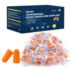 GOL-SIV Foam Ear Plugs with Cord - Individually Wrapped Hearing Protection