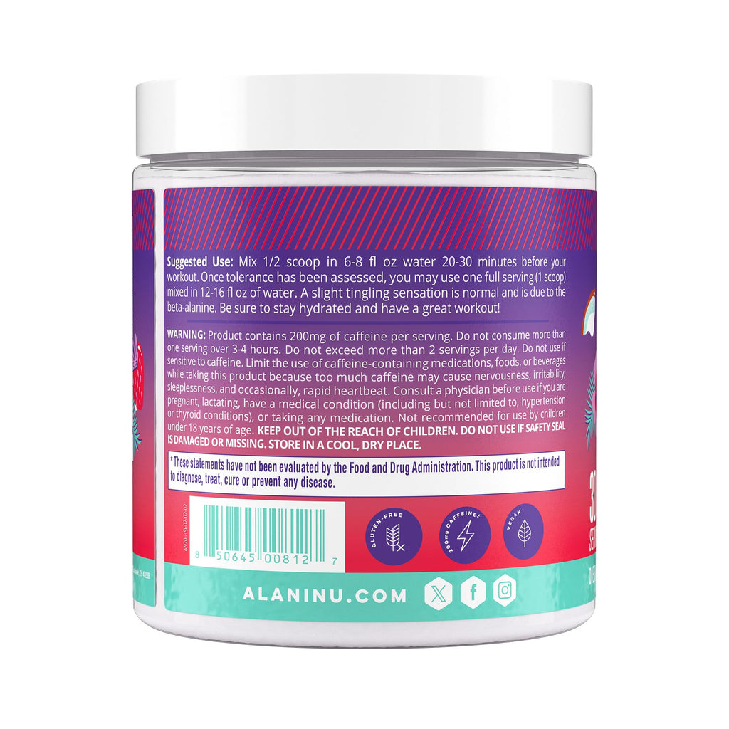 Alani Nu Pre-Workout Powder Sugar Free 200mg Caffeine

