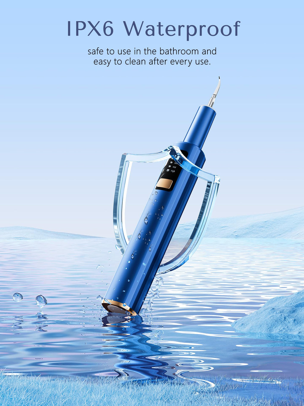 Ultrasonic Plaque Remover for Teeth with Gum Protection

