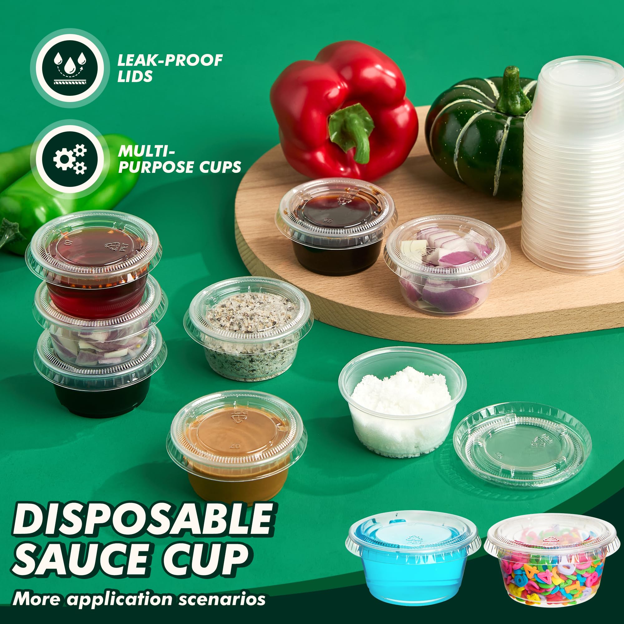 Clear 2 oz Jello Shot Cups with Lids - Clear Plastic Cups

