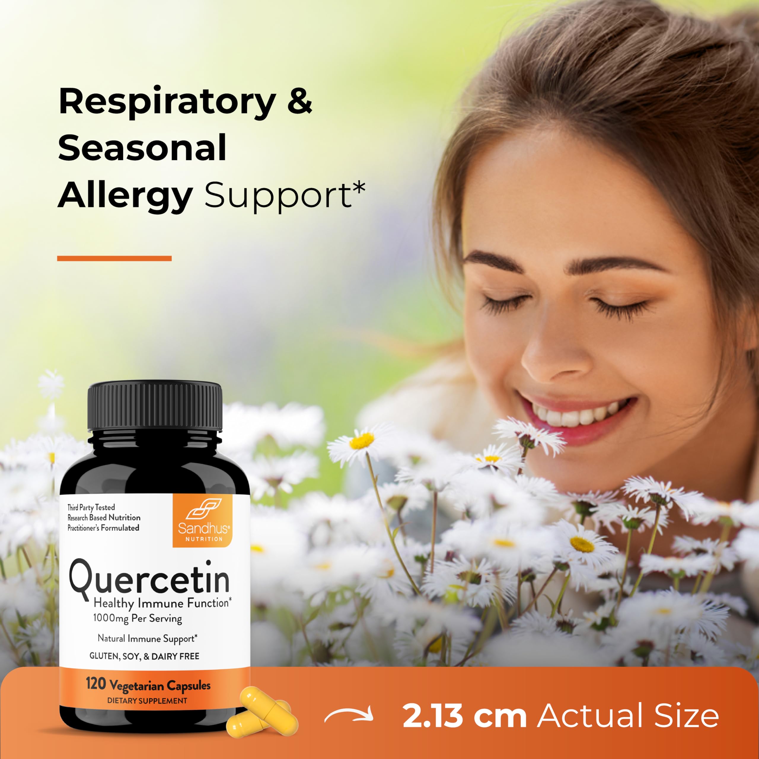 Quercetin 500mg Vegetarian Capsules for Immune Support

