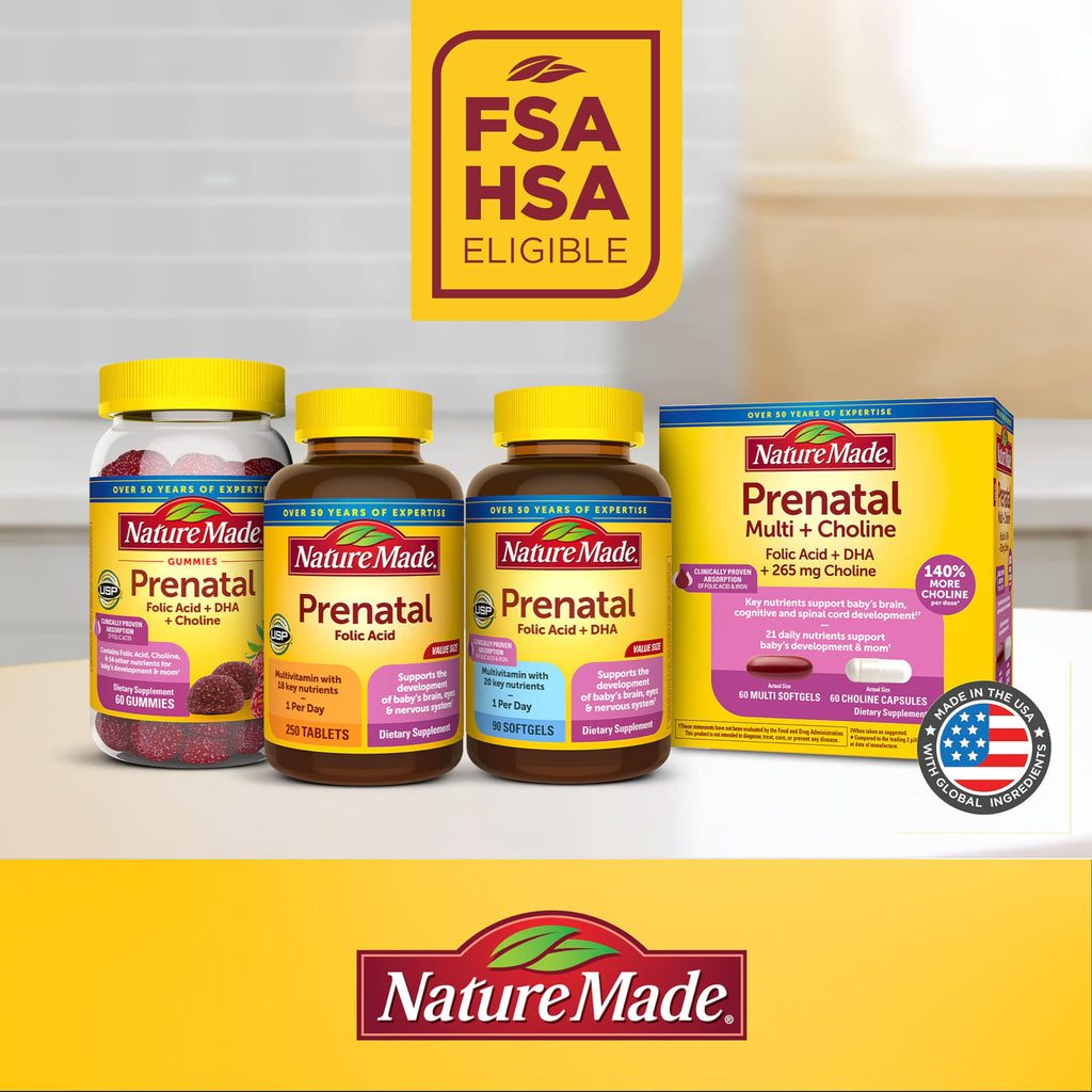 Nature Made Prenatal Vitamins with Folic Acid + DHA


