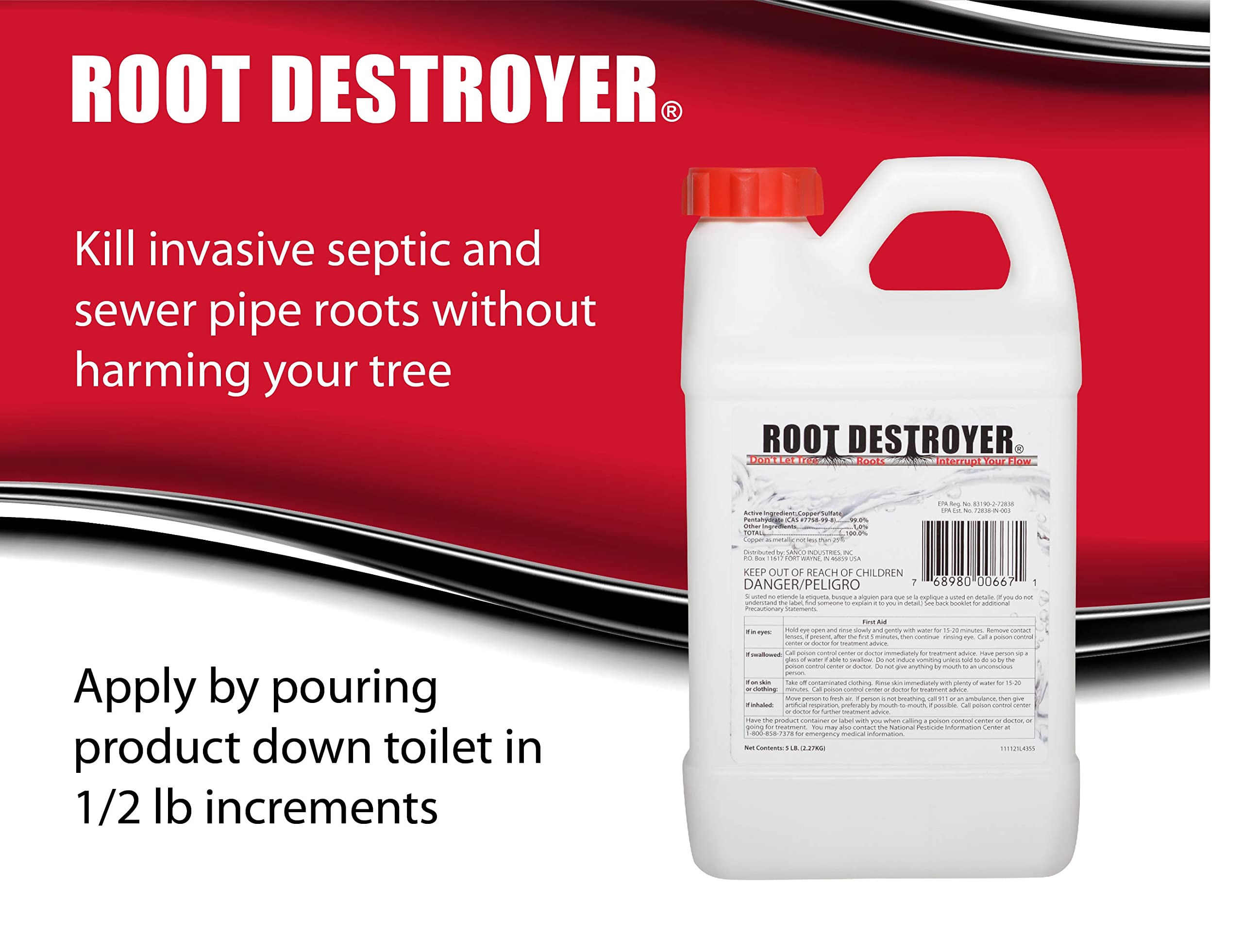 Root Destroyer Copper Sulfate Root Killer for Sewer Lines

