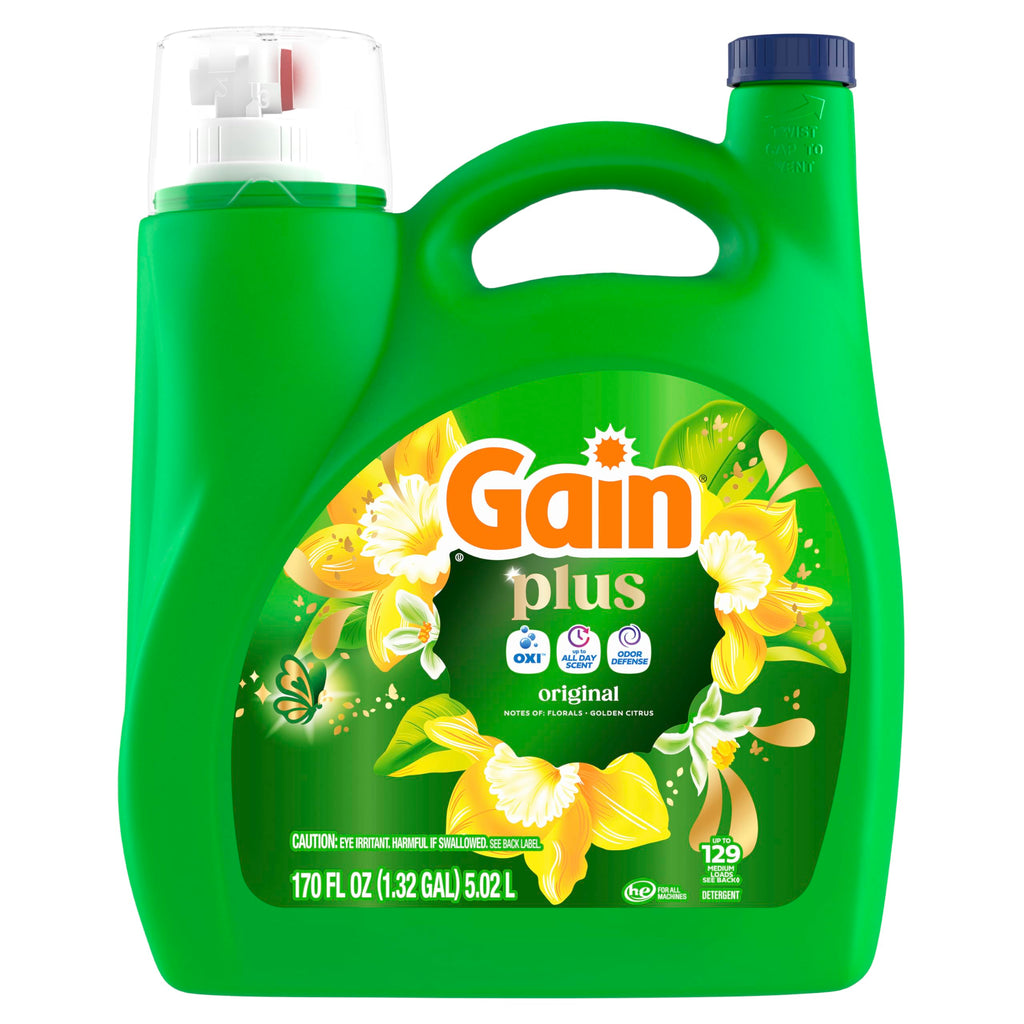 Gain Plus Liquid Laundry Detergent with Oxi Original Scent

