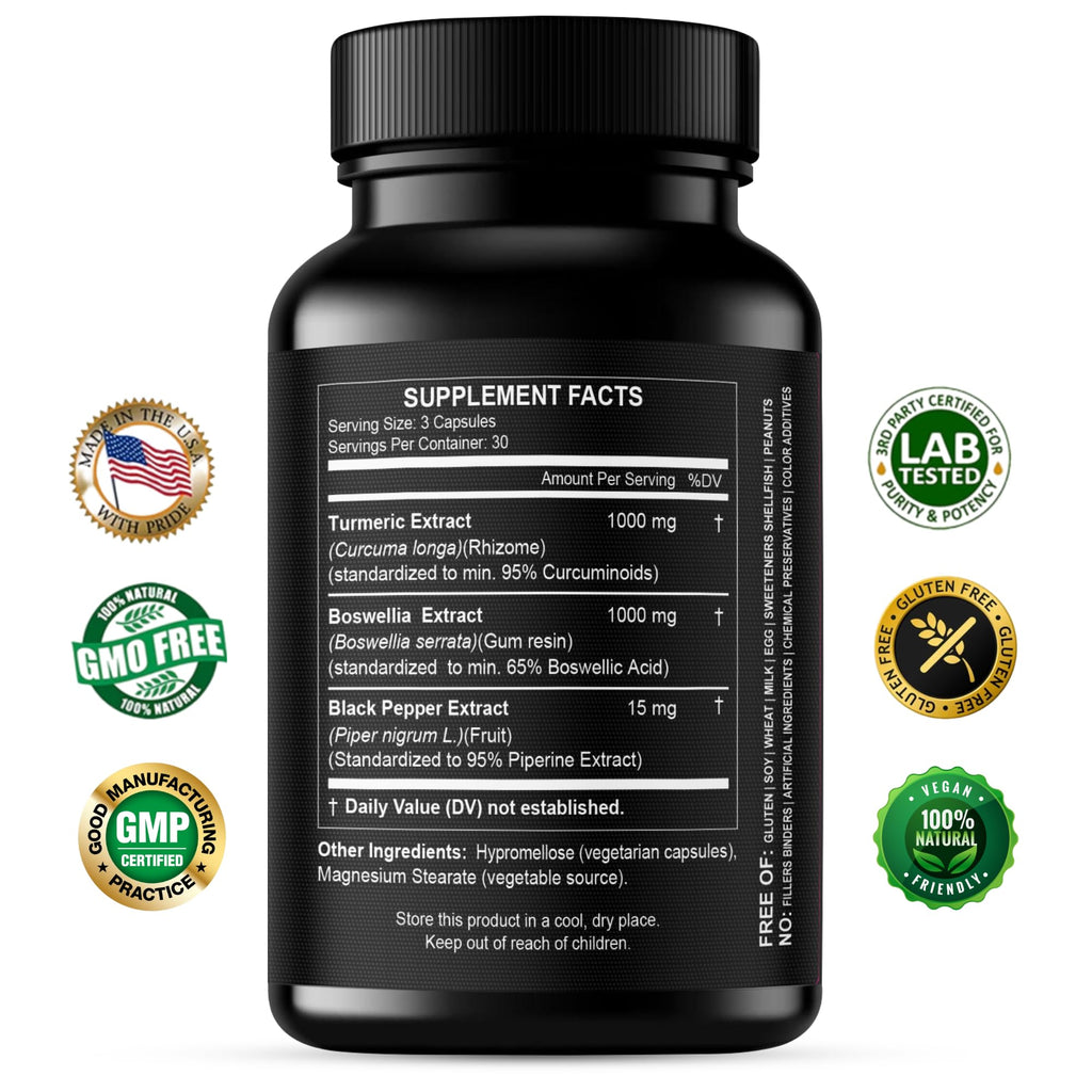 Turmeric Boswellia Capsules by Herbal Code

