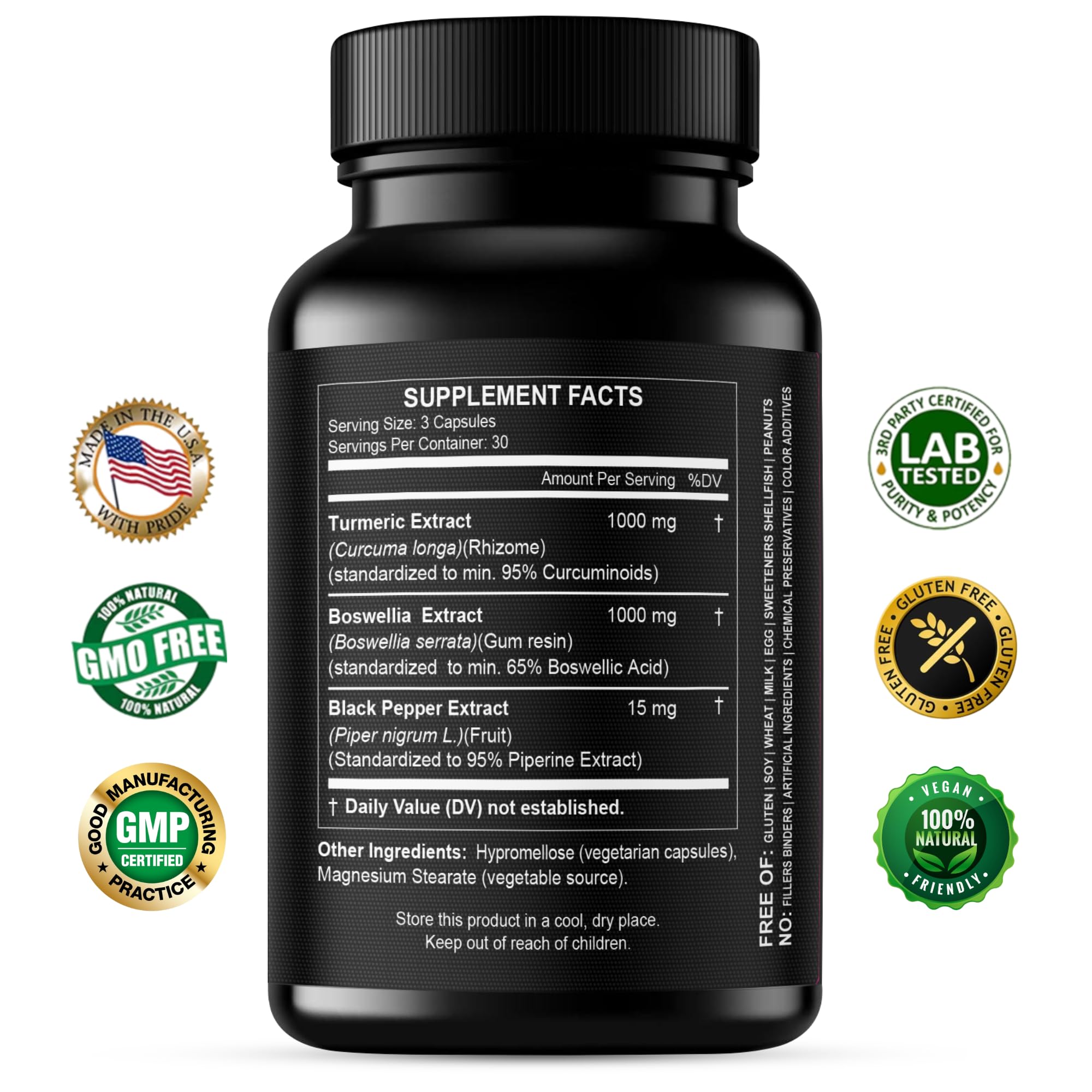 Turmeric Boswellia Capsules by Herbal Code

