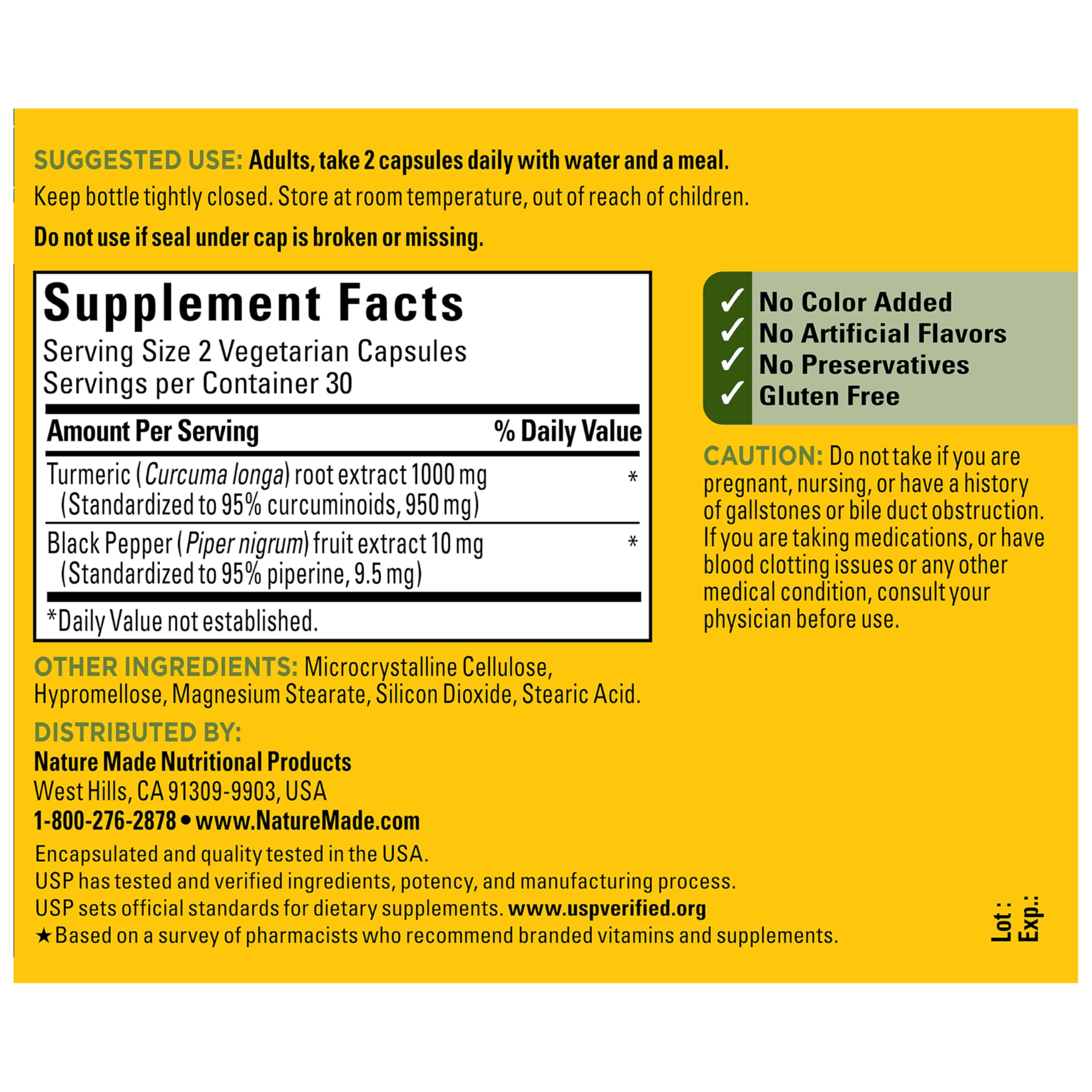 Nature Made Turmeric Curcumin with Black Pepper Extra Strength

