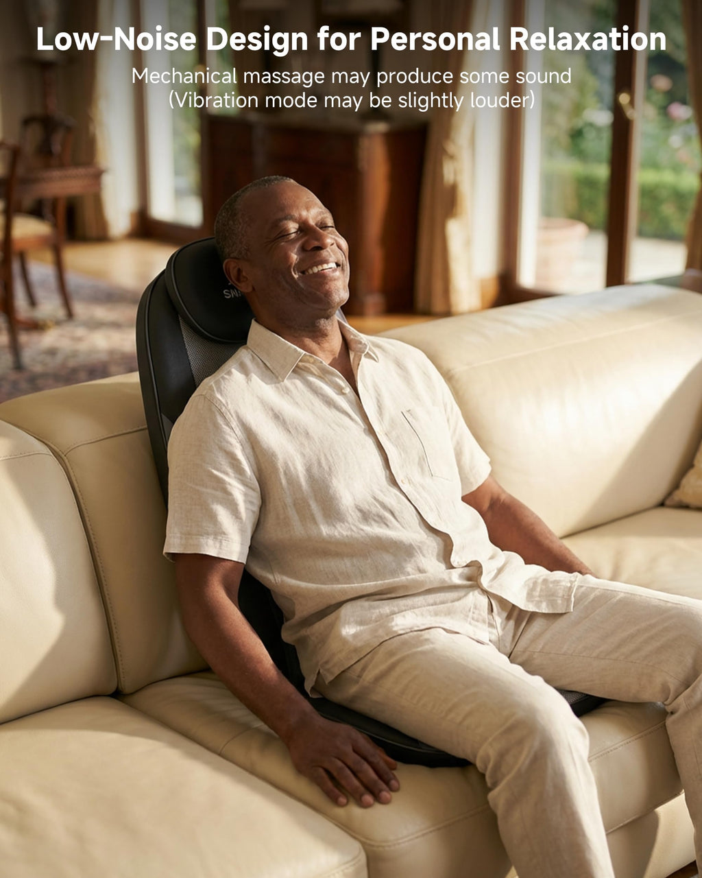 Snailax Shiatsu Back Massager with Heat for Chair Pad

