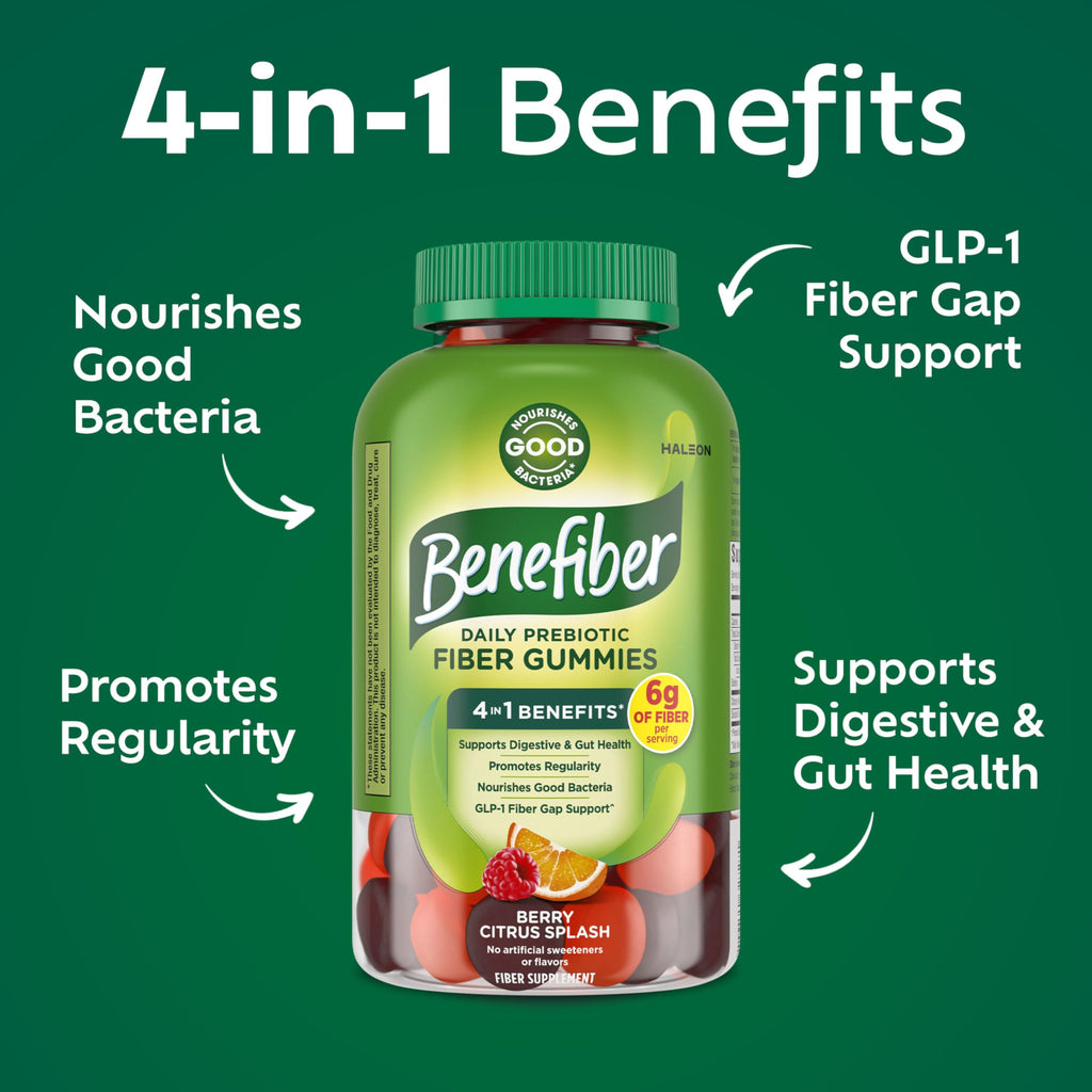 Benefiber Prebiotic Fiber Gummies for Digestive Health

