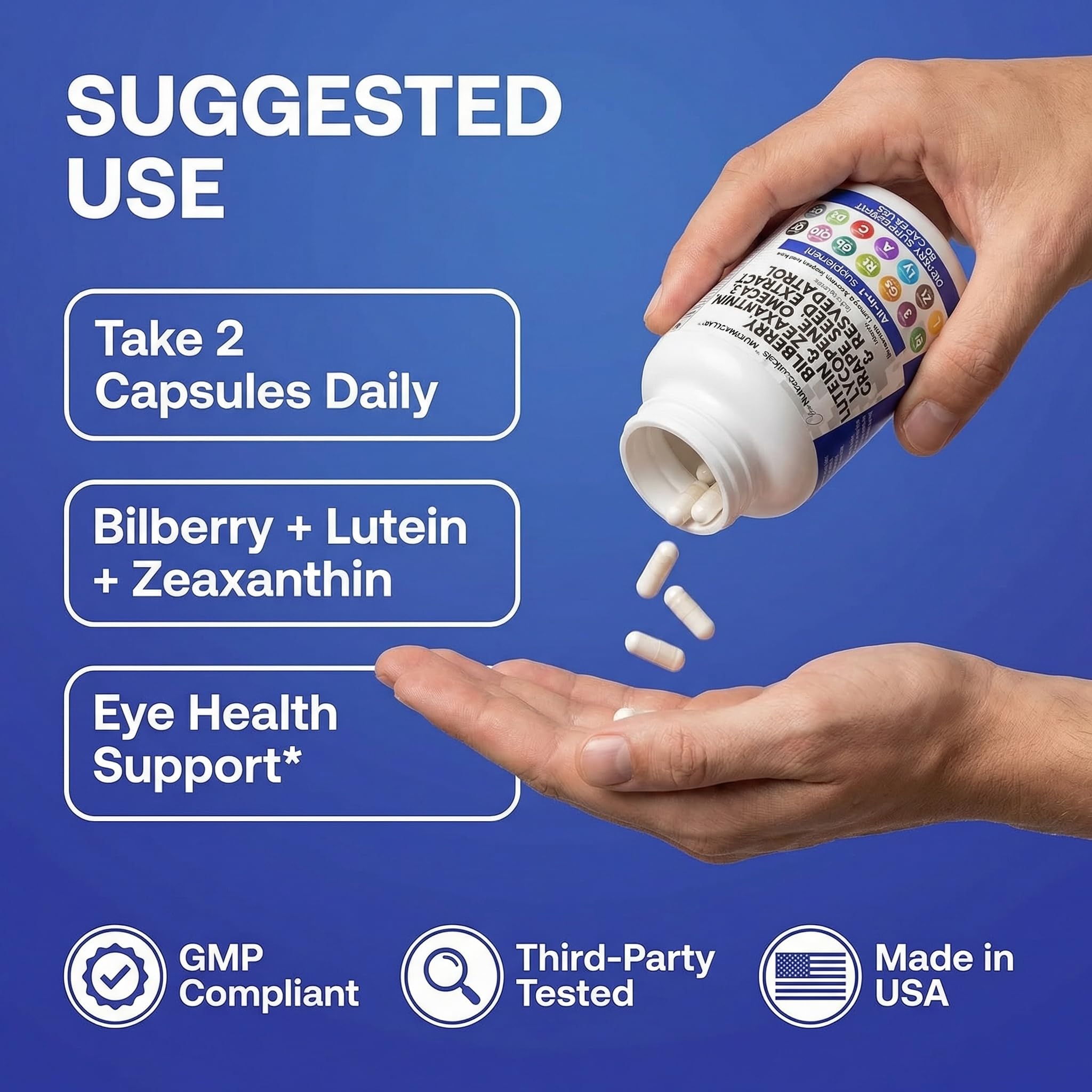 Clean Nutra Eye Vitamins with Bilberry Lutein and Zeaxanthin

