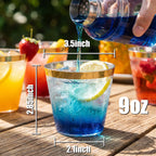 Decorative Rim Disposable Plastic Cups – BPA-Free

