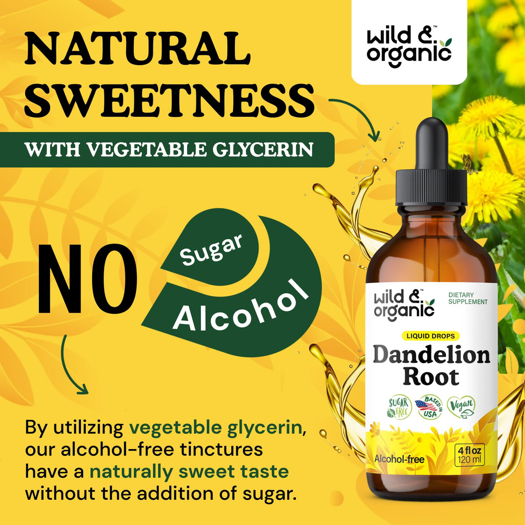 Dandelion Root Extract Drops - Wild & Organic Liver Support

