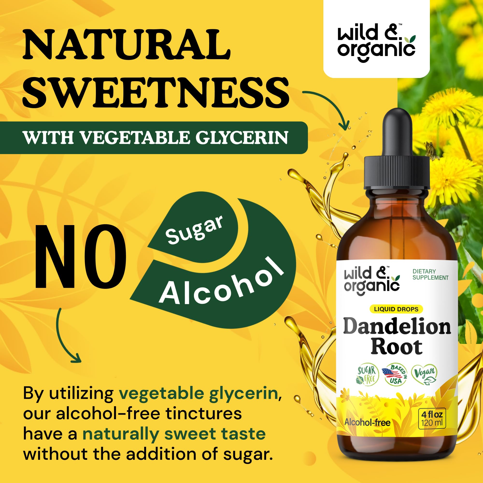 Dandelion Root Extract Drops - Wild & Organic Liver Support

