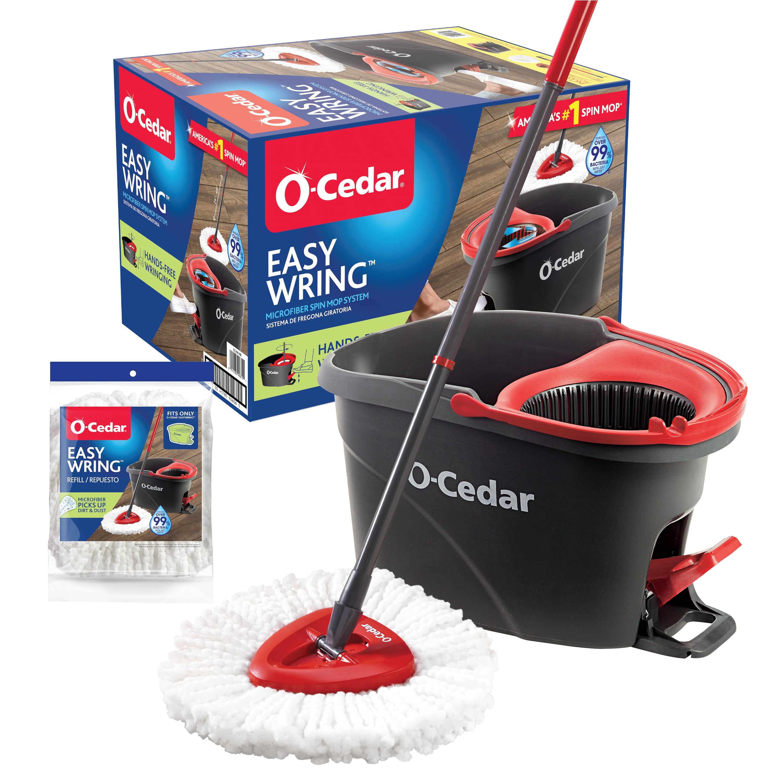 O-Cedar EasyWring Microfiber Spin Mop & Bucket System