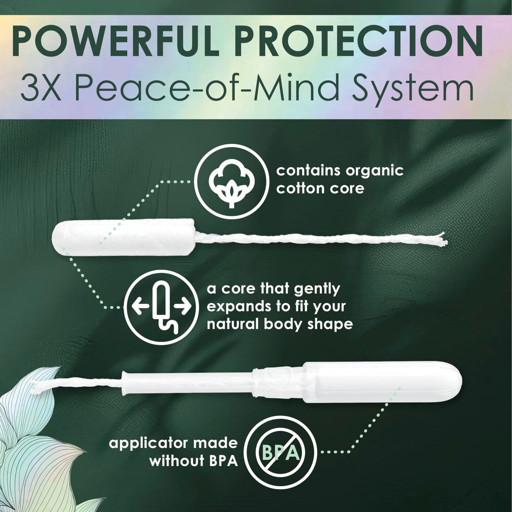 L. Tampons with Organic Cotton Core – BPA-Free Applicator

