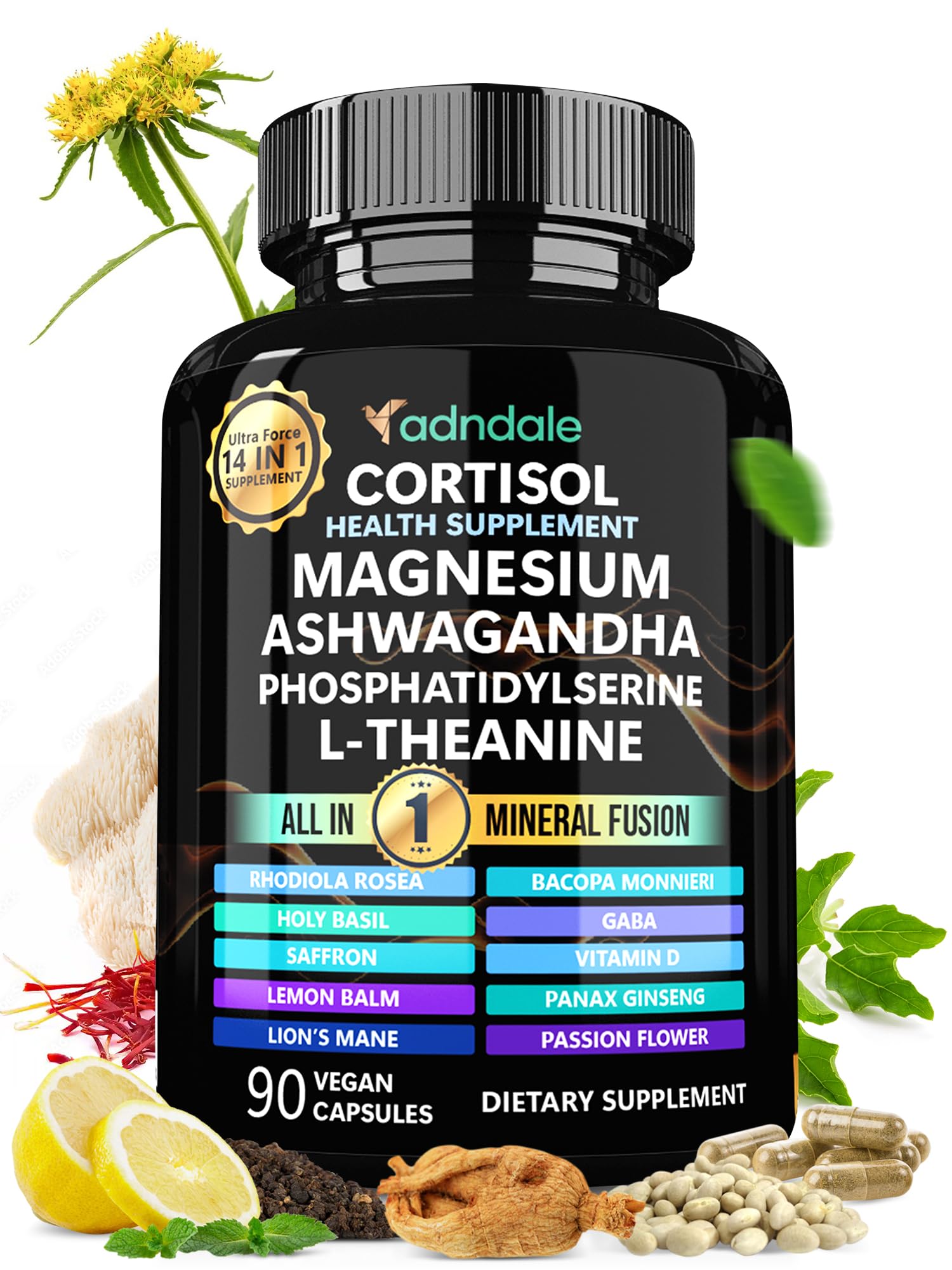 Adndale Cortisol Support Supplement | Adaptogens


