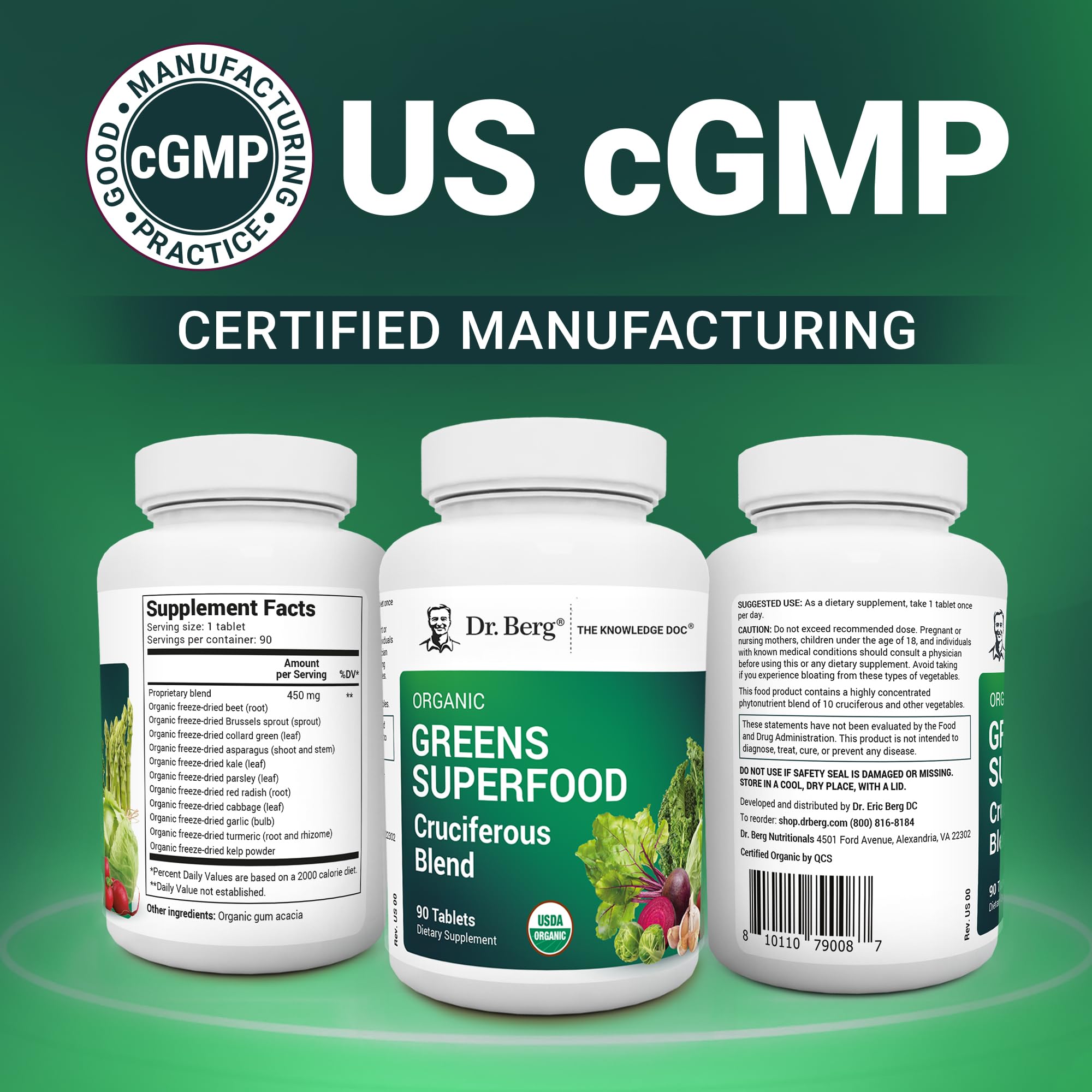 Dr. Berg's Organic Vegetable Tablets - Plant-Based

