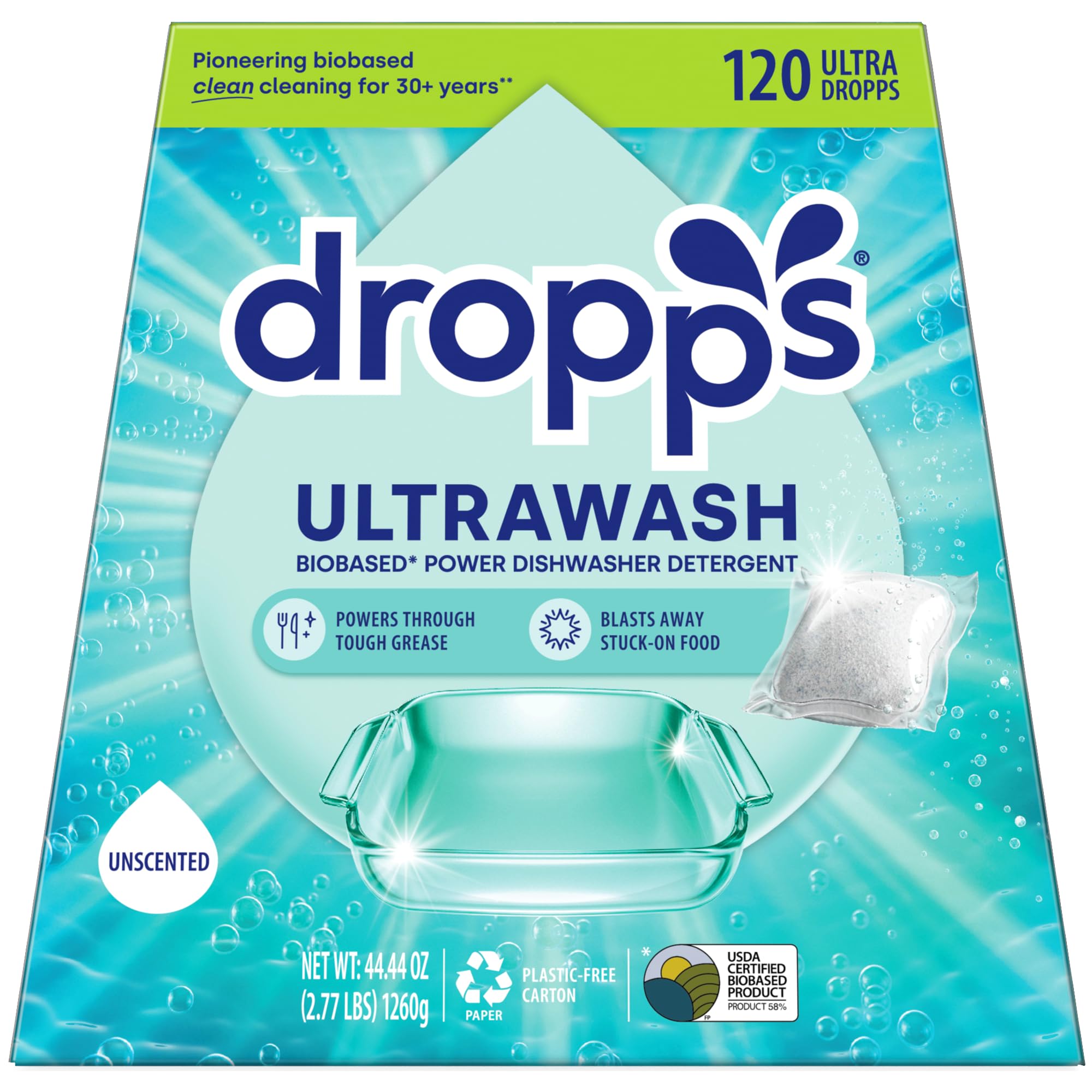 Dropps UltraWash Dishwasher Detergent Pods | Biobased Formula


