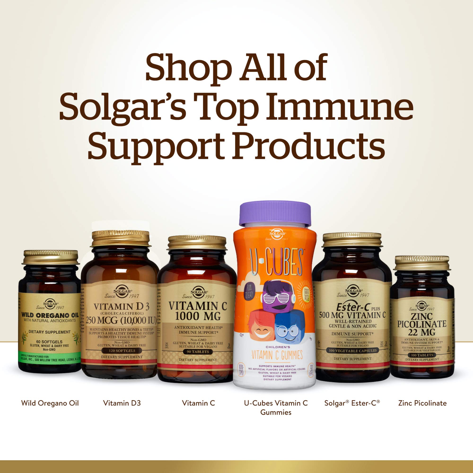 Solgar Vitamin C 1000 mg Vegetable Capsules | Immune Support

