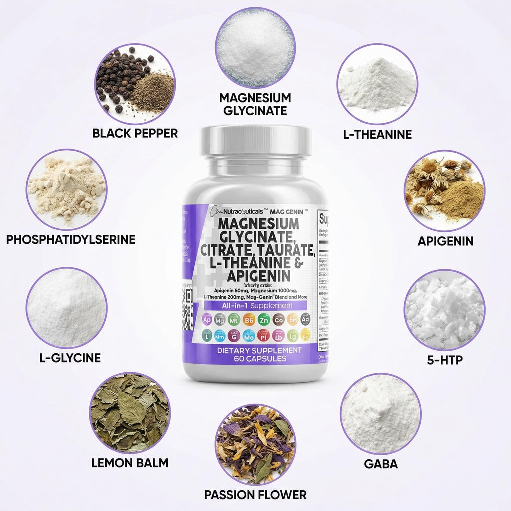 Clean Nutraceuticals Mag Genin Magnesium Complex L-Theanine

