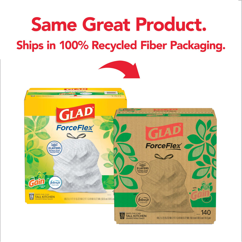 Glad ForceFlex Tall Kitchen Bags with Febreze Gain Original


