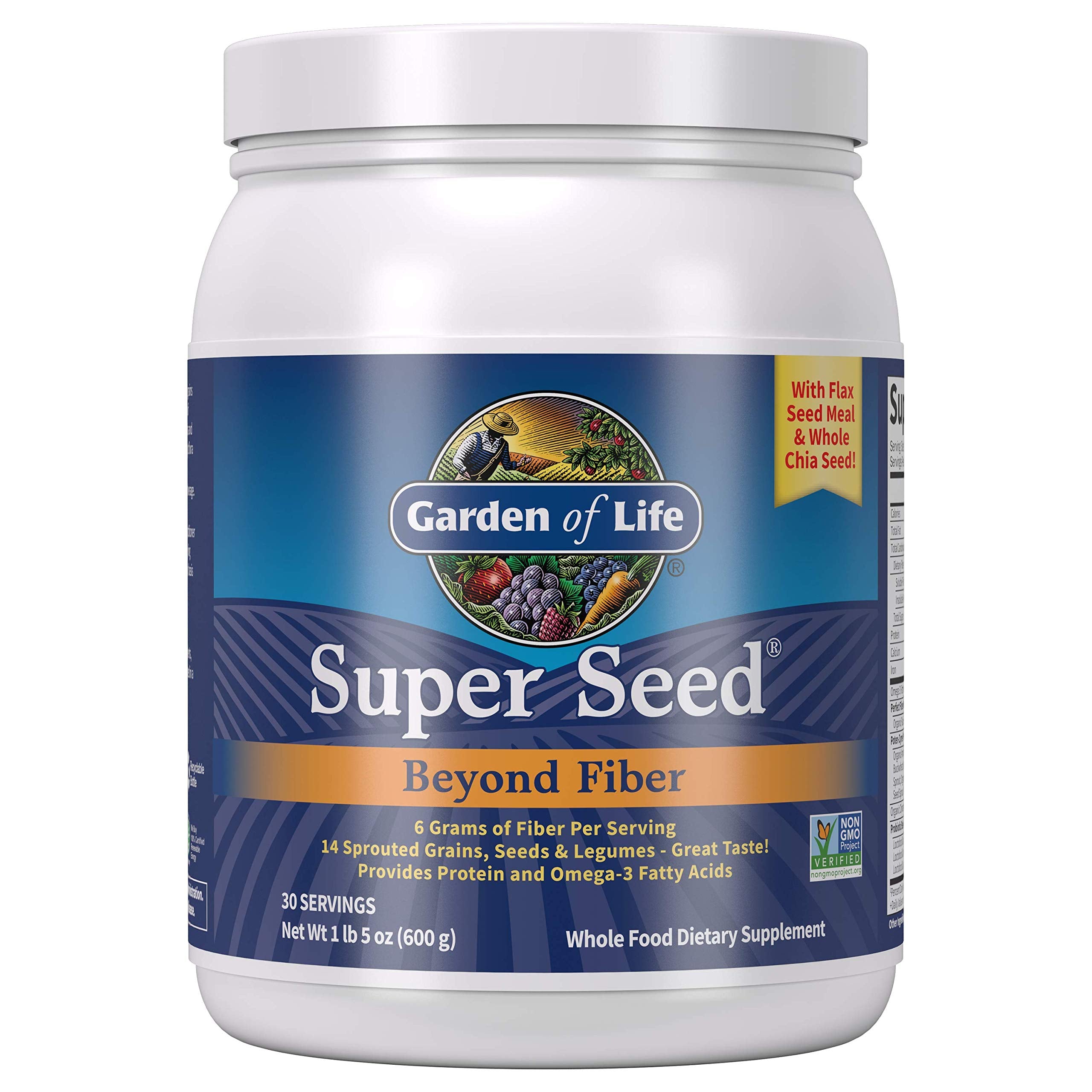 Garden of Life Super Seed Fiber Powder for Digestive Health

