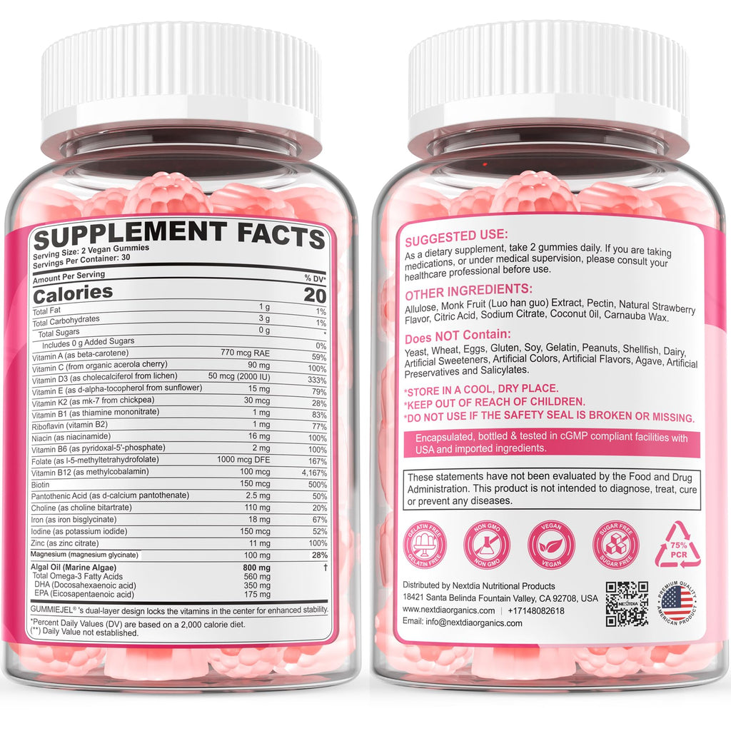 Prenatal Vitamins Gummies for Women with Methylfolate & DHA

