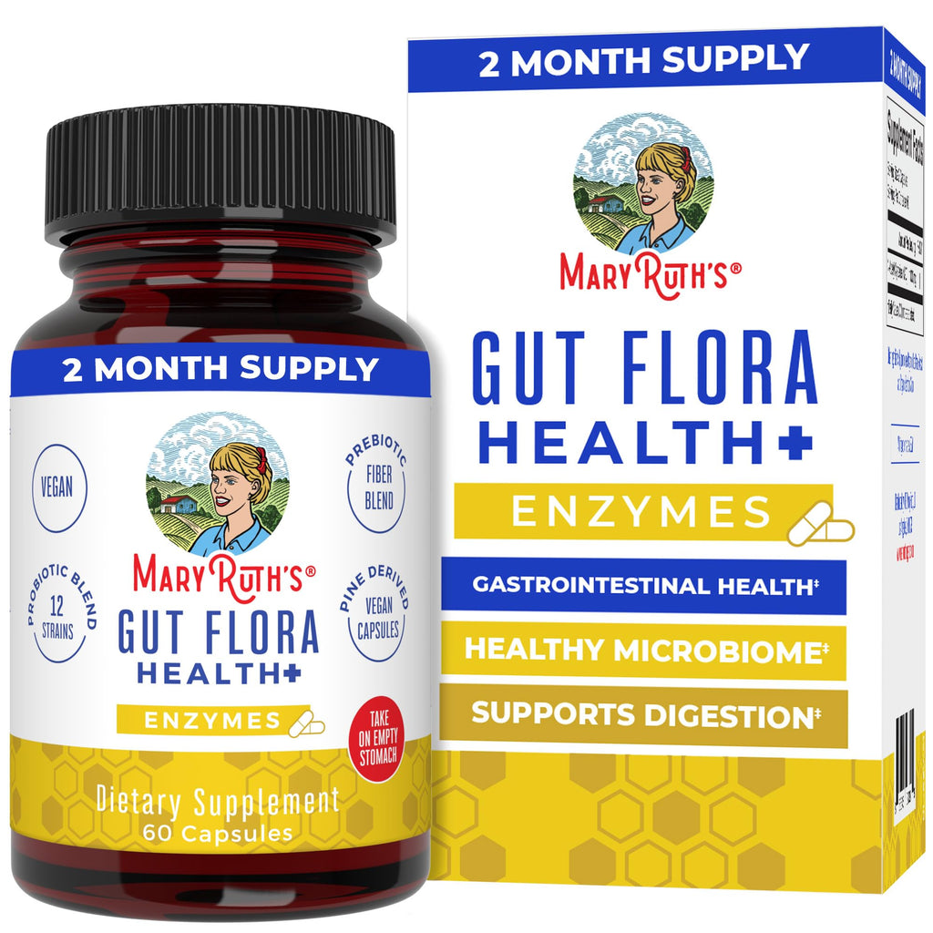 MaryRuth's Gut Flora Health+ Enzymes - Digestive Probiotic

