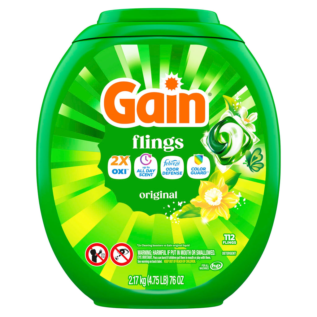 Gain Flings Liquid Laundry Pacs | Odor Defense

