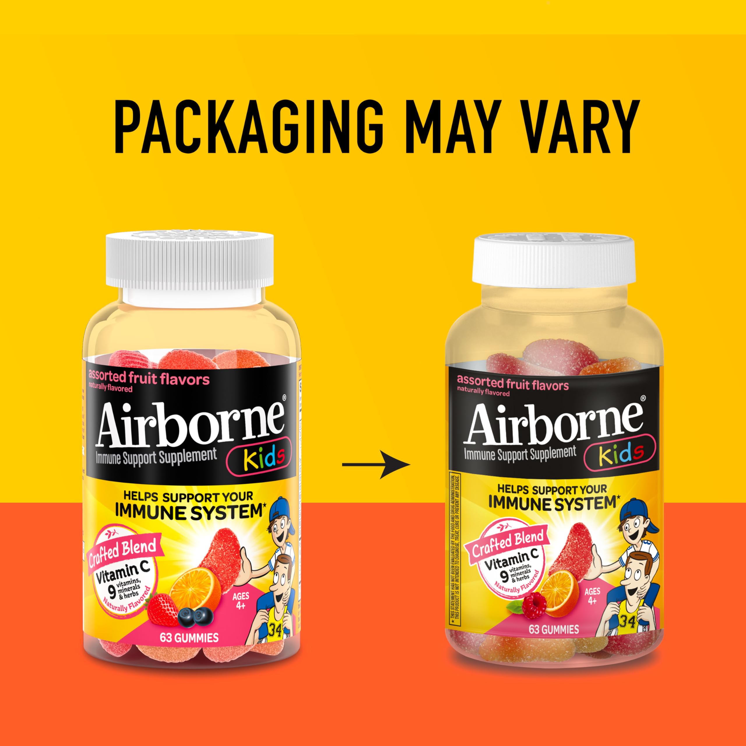 Airborne Kids Immune Support Gummies - Vitamin C & E

