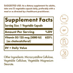 Solgar Vitamin D3 125 mcg (5000 IU) Immune Support

