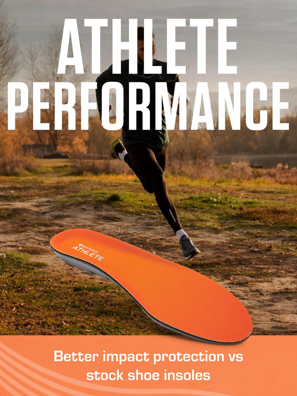 SOF SOLE ATHLETE Insoles: Gel Cushioning & Moisture Control

