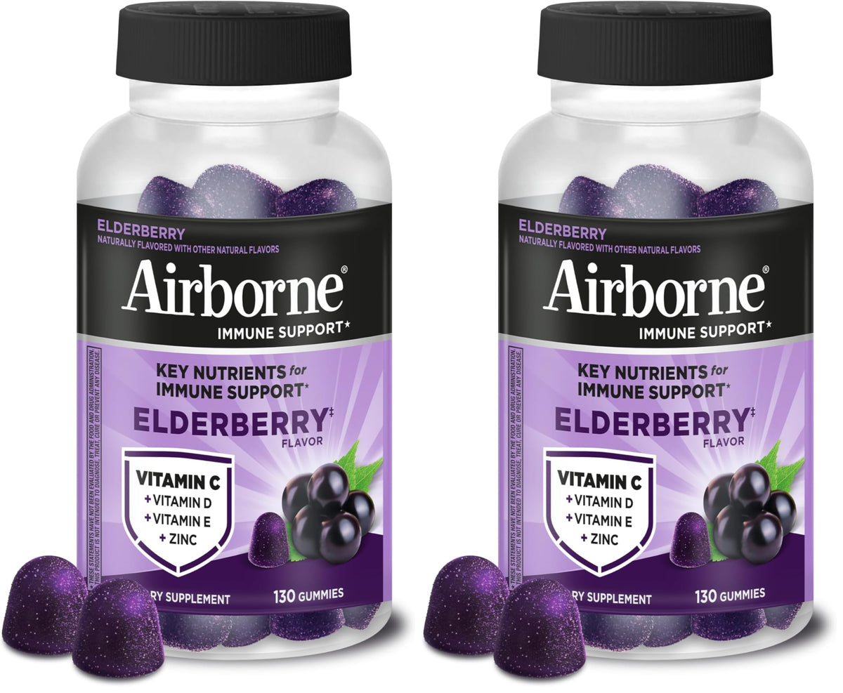 Airborne Elderberry Gummies with Zinc & Vitamin C for Immune Support