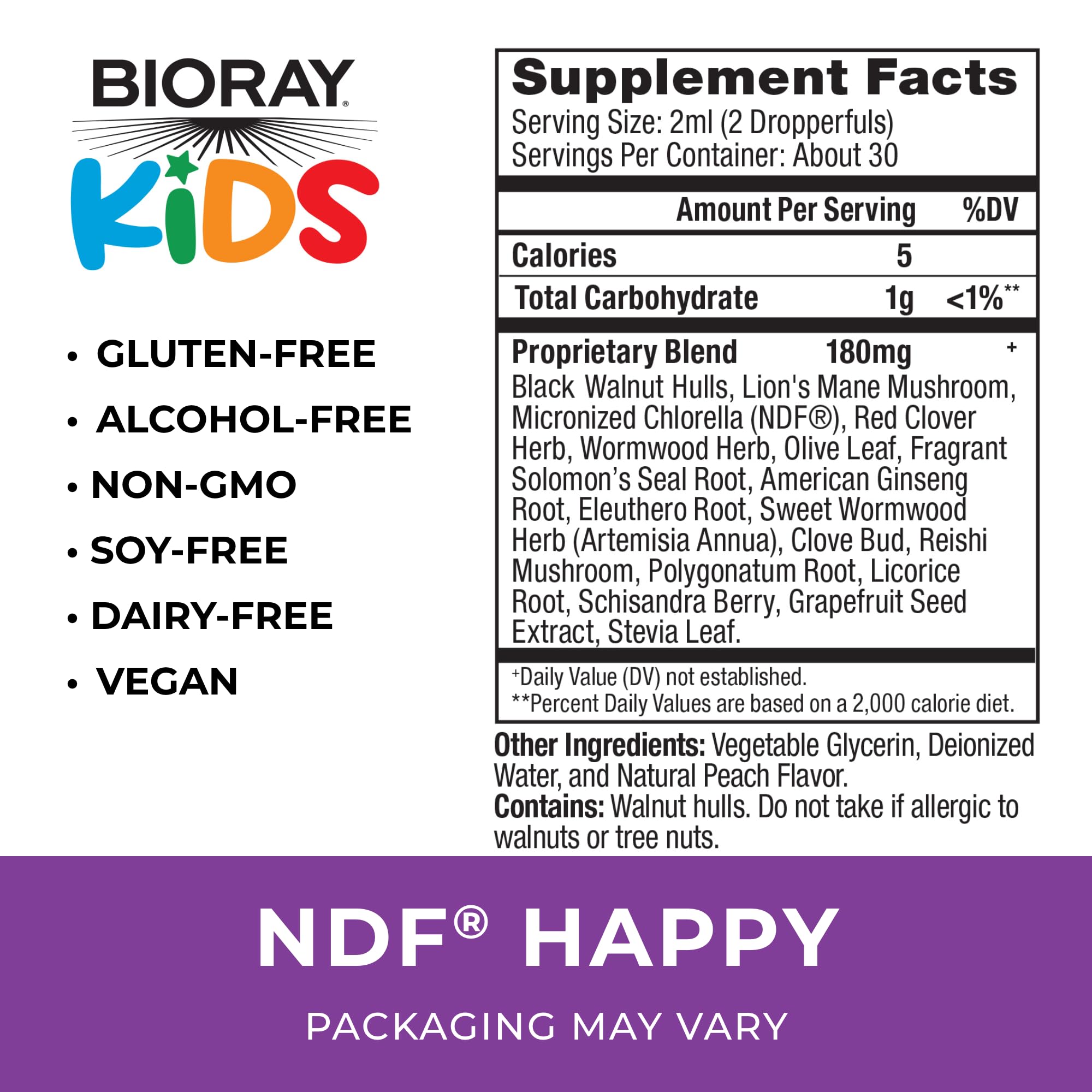 BIORAY Kids NDF Happy Dietary Supplement - Calming Support

