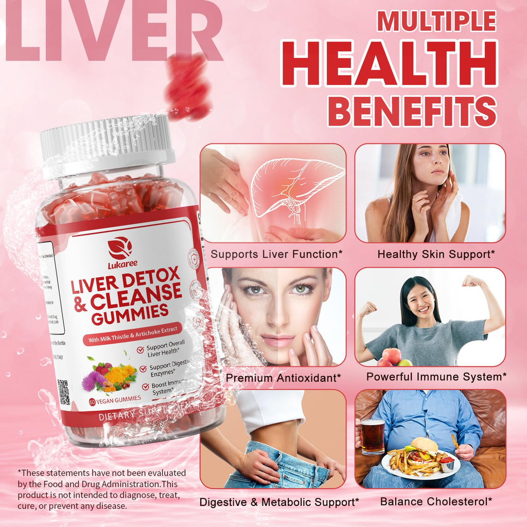 Lukaree Liver Cleanse Gummies | Milk Thistle & Artichoke

