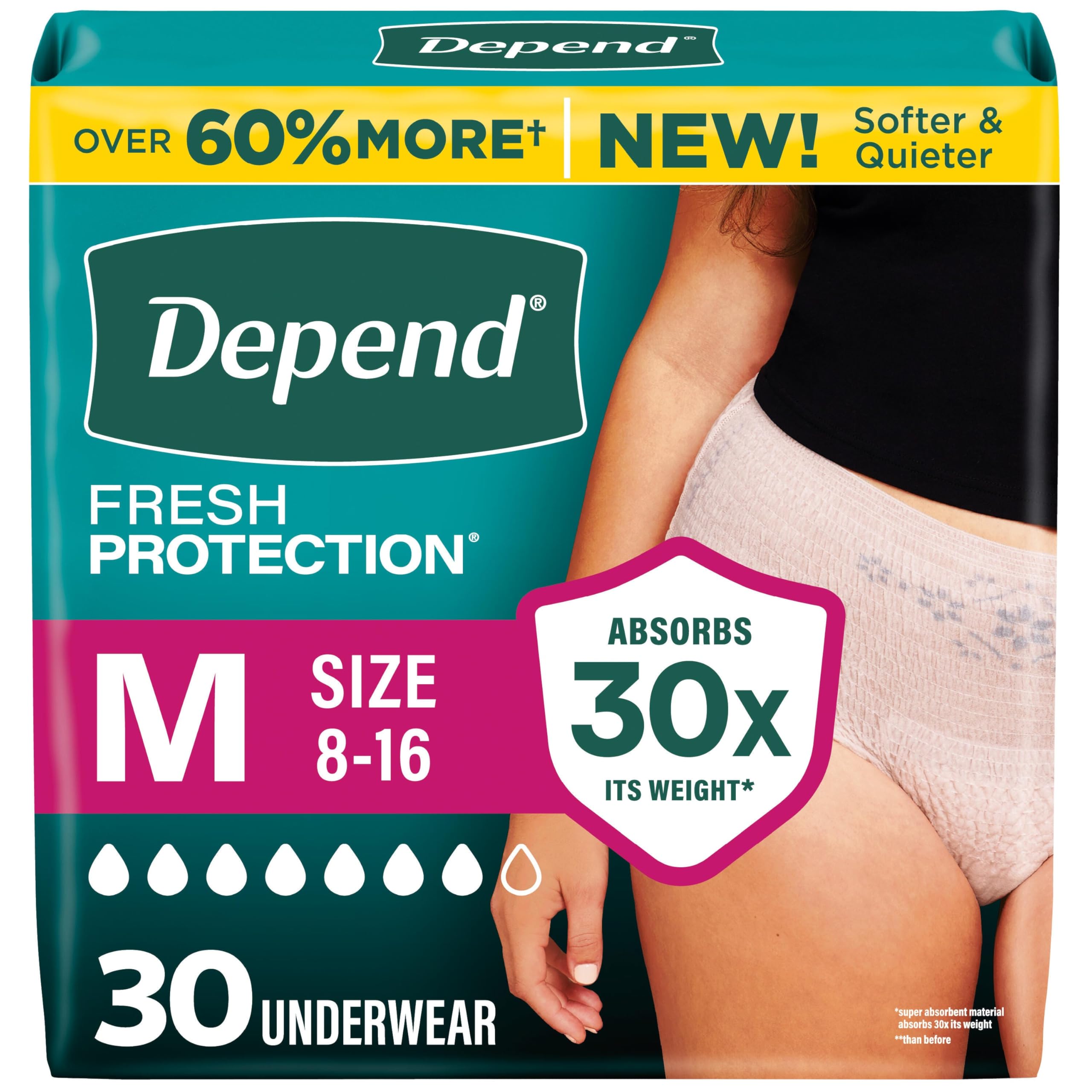 Depend Fresh Protection Women's Incontinence Underwear Maximum Absorbency