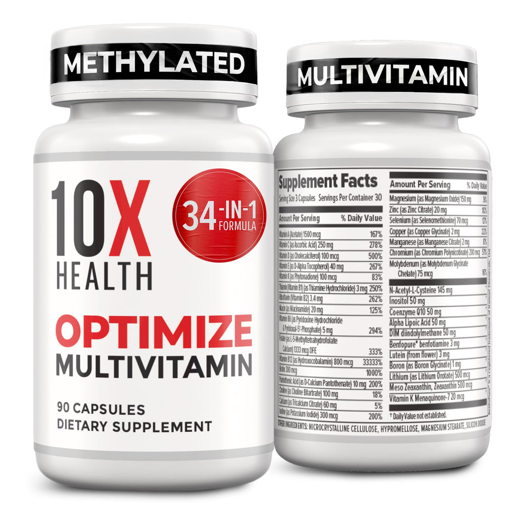 Methylated Multivitamin by 10X Health Optimize


